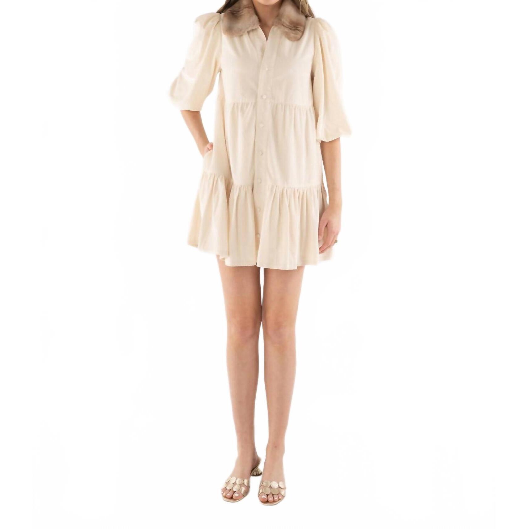 New Emily Mccarthy Women's Sadie Dress In Winter White